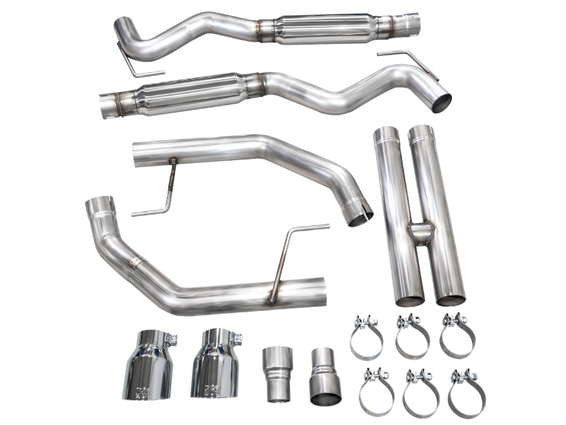 AWE 2024 Ford Mustang GT Fastback S650 RWD Track Edition Cat-Back Exhaust w/ Dual Chrome Silver Tips