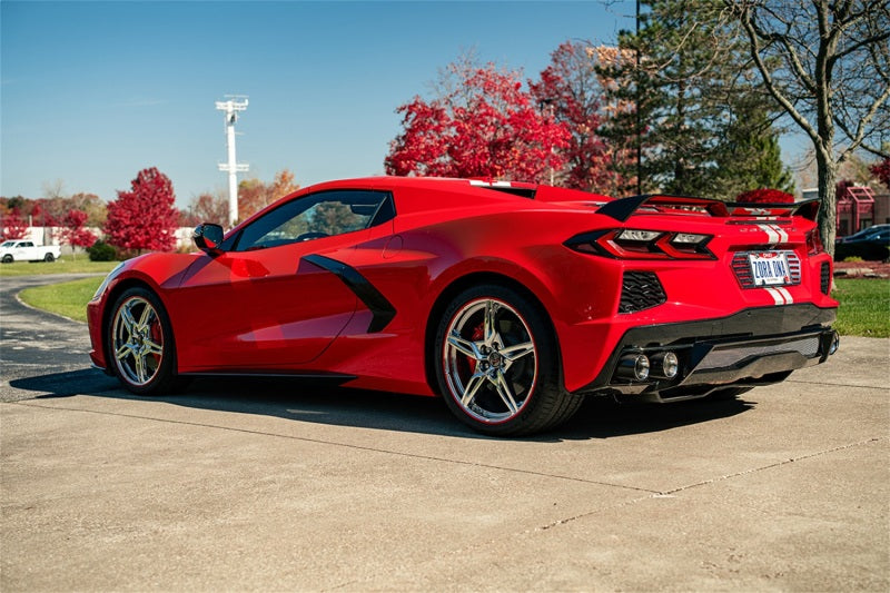 Corsa 2020-2025 Chevrolet Corvette C8 RWD 3in Track Cat-Back Delete Exhaust w/4.5in CF Polished Tips