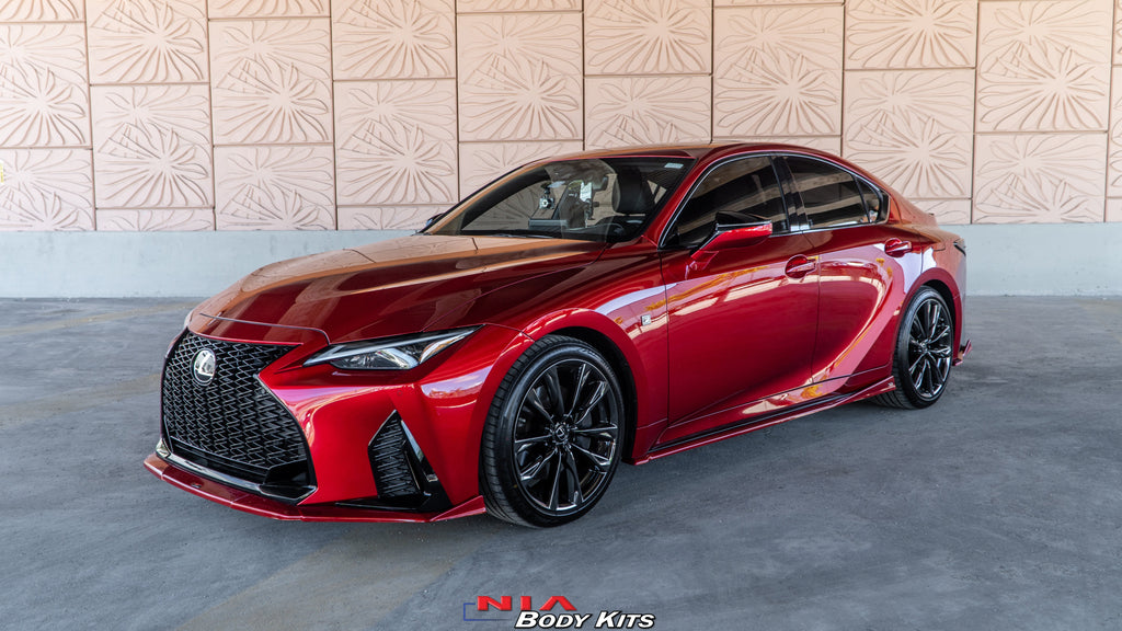 Lexus IS F-Sport NIA front splitter lip bodykit 2021-2025 in ABS or Carbon Fiber