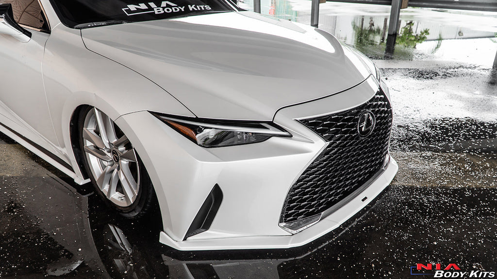 Lexus IS Base Model NIA full splitter lip bodykit 5pcs (front lip, side skirts, rear apron spats) 2021-2025 in ABS or Carbon Fiber
