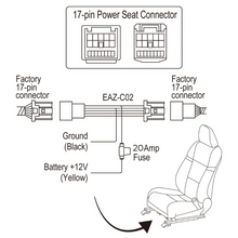 Load image into Gallery viewer, Beat-Sonic EAZ-C02 Power Seat Cable Harness for Active Subwoofer