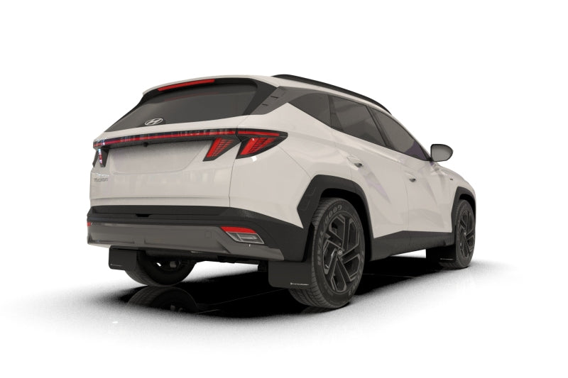 Rally Armor 25-26 Hyundai Tucson (Excl. ICE &amp; XRT) Black UR Mud Flap w/ Red Logo