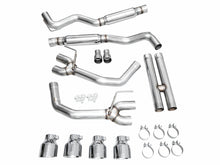 Load image into Gallery viewer, AWE 2024 Ford Mustang Dark Horse S650 RWD Track Edition Cat-Back Exhaust w/ Quad Chrome Silver Tips