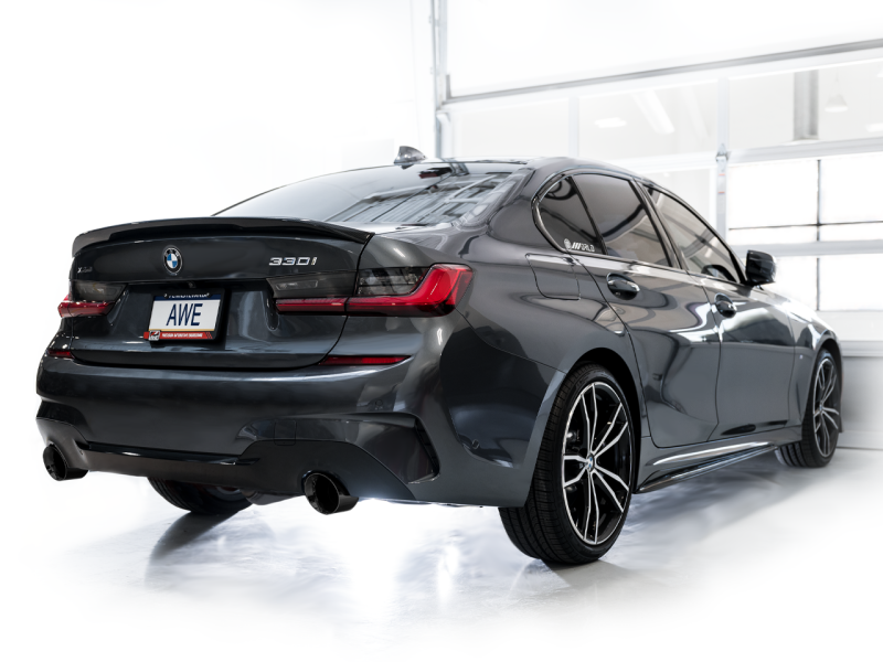 AWE 19-23 BMW 330i / 21-23 BMW 430i Base G2X Touring (Excl. Conv) Axle-Back Exhaust - Diamond Black