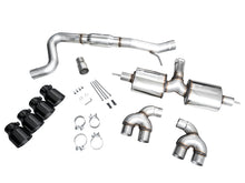 Load image into Gallery viewer, AWE Tuning MK8 Volkswagen Golf R 3in Touring Edition Quad Exhaust - Diamond Black Tips