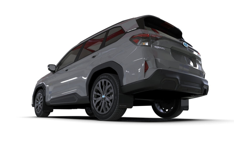 Rally Armor 25-26 Subaru Forester &amp; Hybrid Black UR Mud Flap w/Metallic Black Logo