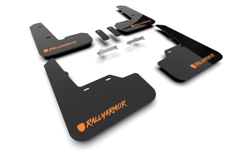 Rally Armor 22-26 Subaru WRX Black UR Mud Flap Altered Font Orange Logo