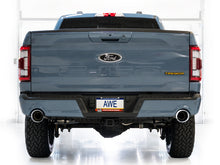 Load image into Gallery viewer, AWE Tuning 2021+ Ford F150 Tremor w/ Bumper Cutouts 0FG Non-Resonated Cat-Back w/ Chrome Silver Tips
