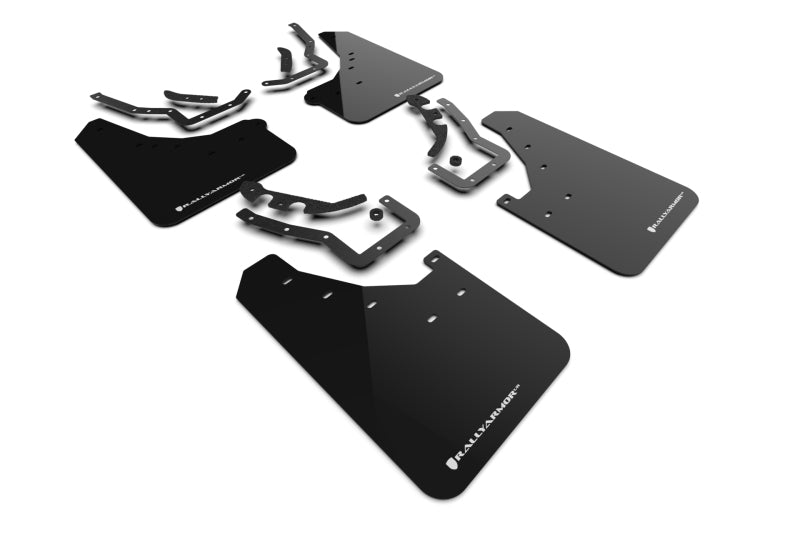 Rally Armor 24-26 Toyota Tacoma Gen 4 Black UR Mud Flap w/White Logo