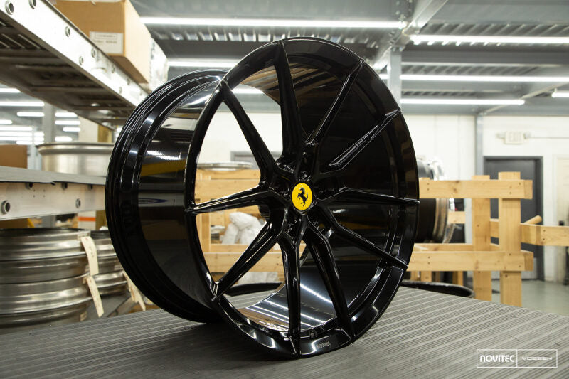 Vossen x Novitec NF9 20x9in - 5x114.3 BP - ET39 - Gloss Black Ferrari 458 Front Wheel