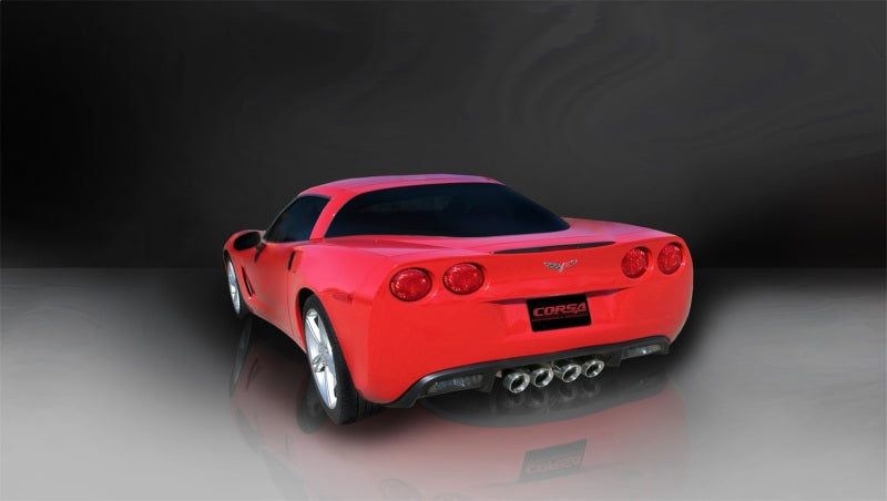 Corsa 06-08 Chevrolet Corvette C6 (A/T) 2.5in Xtreme Cat-Back Exhaust - 3.5in Twin Tips