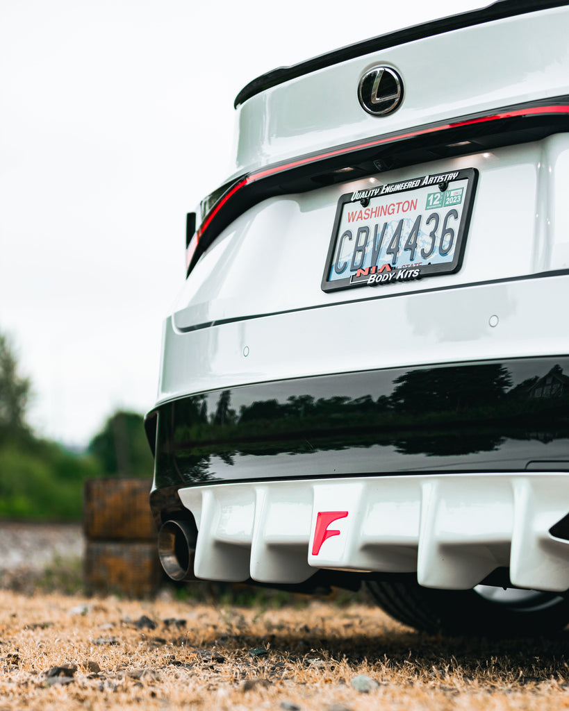 Lexus IS Base Model, F-Sport NIA rear lip bumper extension Diffuser bodykit  2021-2025 in ABS or Carbon Fiber