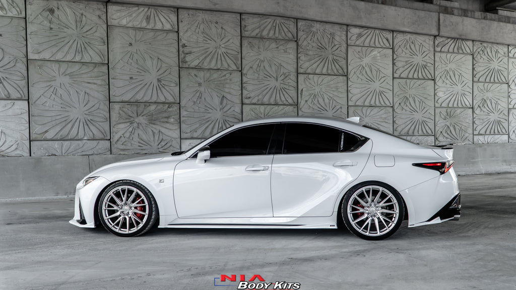 Lexus IS Base Model, F-Sport NIA  side skirts lip bodykit 2021-2025 in ABS or Carbon Fiber
