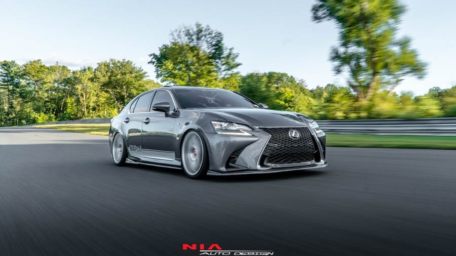 Lexus GS Base model, F-sport NIA Front Splitter Lip body kit 2016-2020 in ABS or Carbon Fiber
