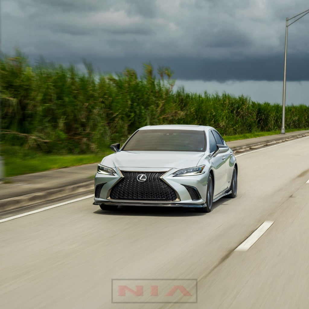 Lexus ES Base Model, F-Sport NIA Full lip Body Kit 5pcs (Front Splitter, Side Skirt Rockers, Rear apron spats) 2019-2025 in ABS