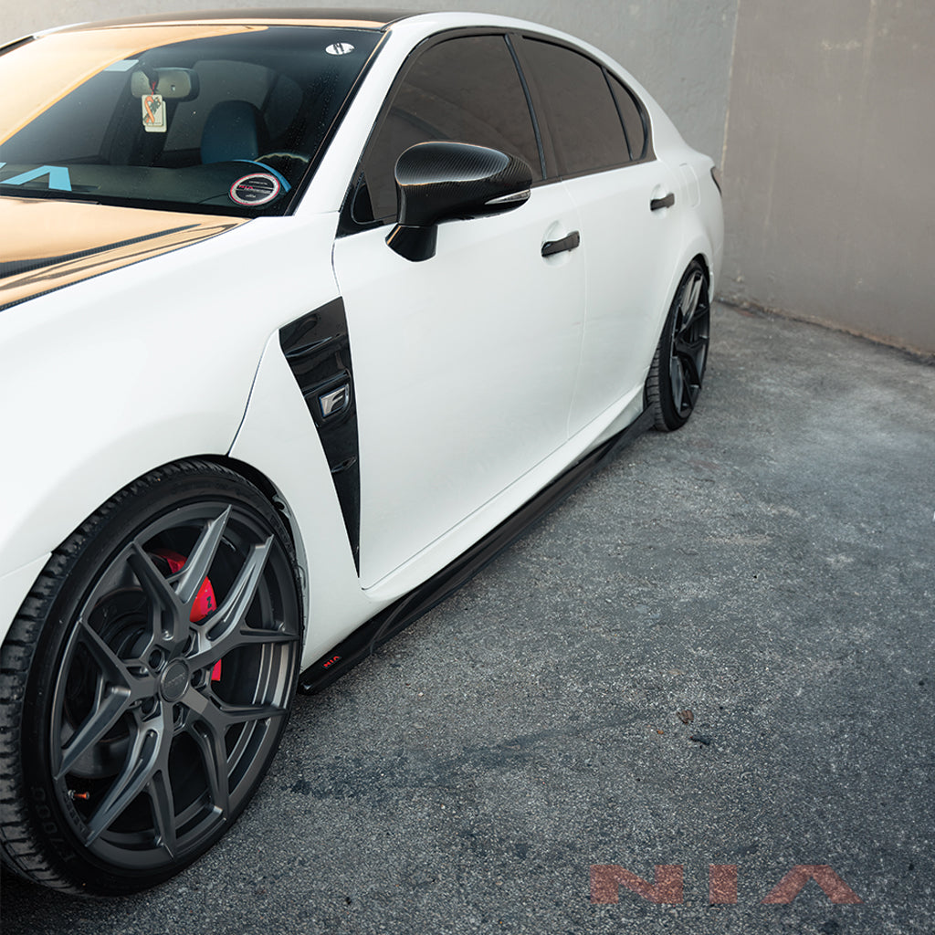 Lexus GS-F  NIA Side Skirts 2016-2020 in ABS or Carbon Fiber
