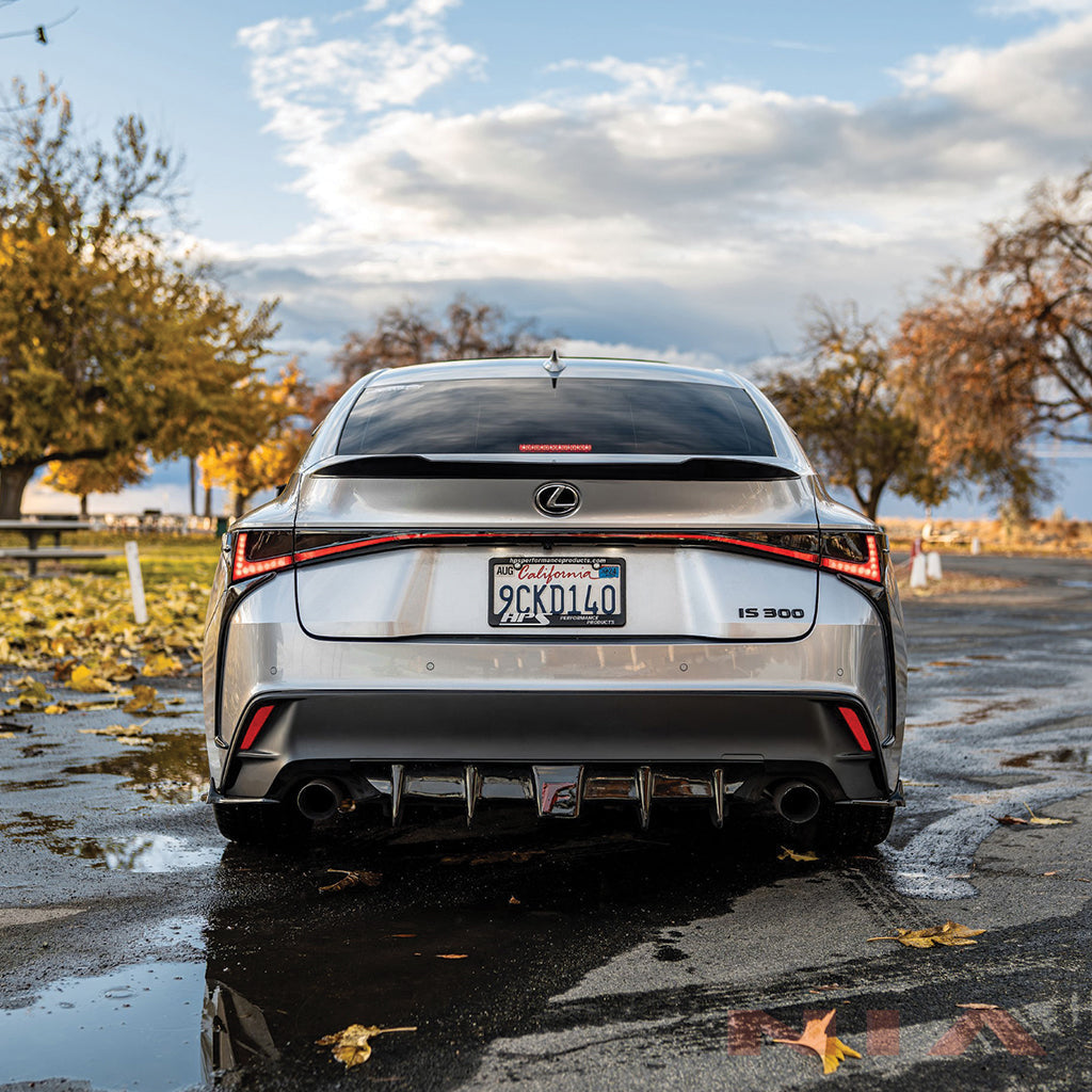 Lexus IS Base Model NIA Full lip Body Kit 6pcs (Front Splitter, Side Skirt Rockers, Rear apron spats, Diffuser Bumper Extension) 2021-2025 in ABS or Carbon Fiber