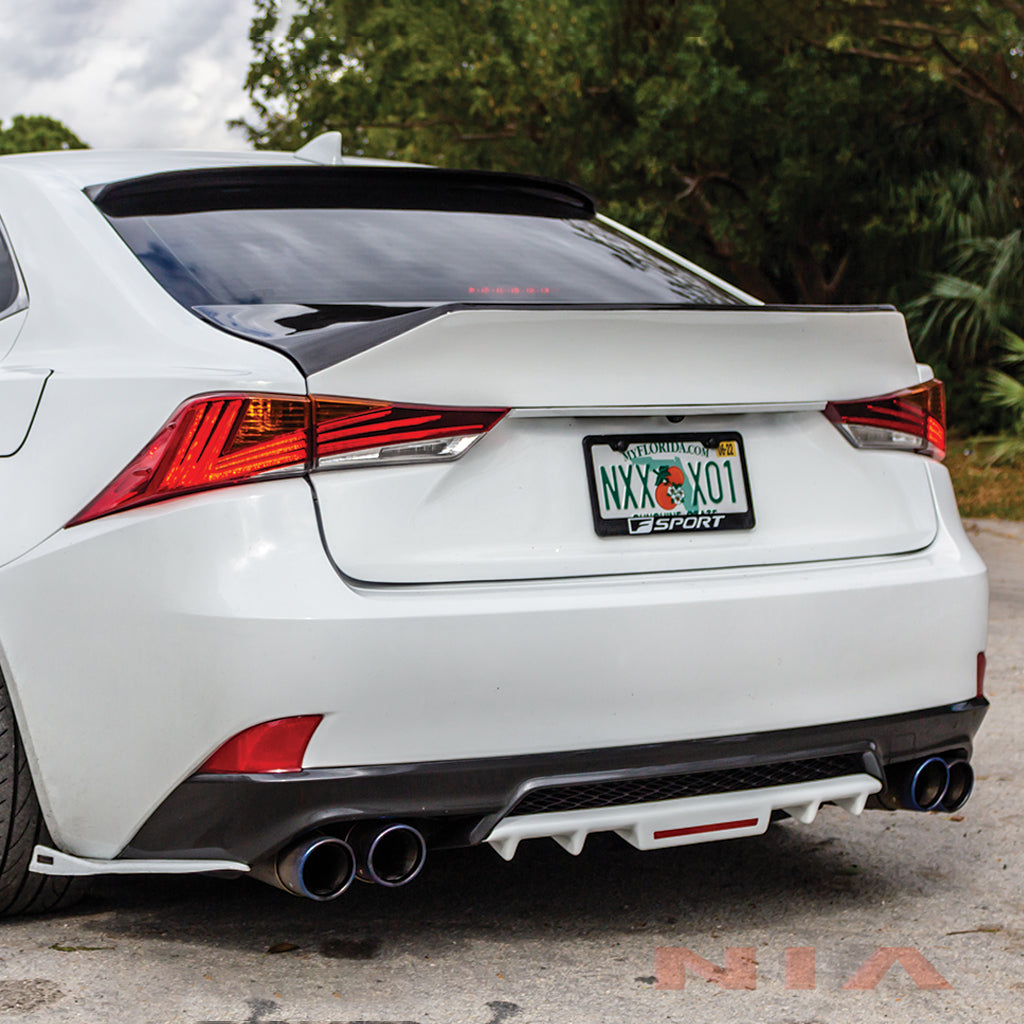 Lexus IS F-Sport NIA rear lip bumper extension Diffuser bodykit 2017-2020 in ABS