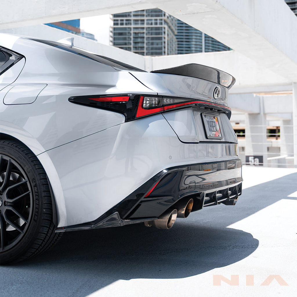 Lexus IS 500 NIA Rear Lip Spats bodykit  2022-2025 in ABS and Carbon Fiber