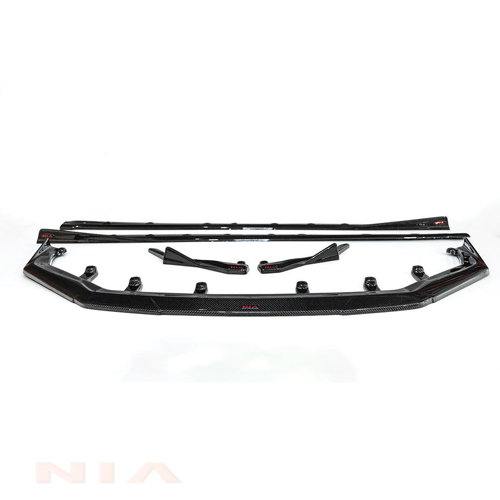 Lexus IS 500 NIA full splitter lip bodykit 5pcs (front lip, side skirts, rear apron spats) 2022-2025  in ABS or Carbon Fiber