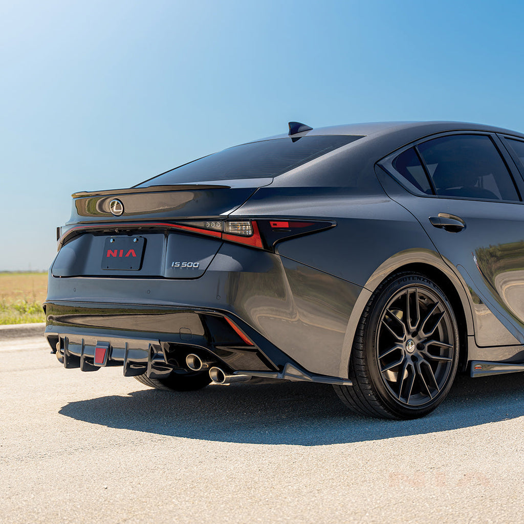 Lexus IS 500 NIA Rear Lip Spats bodykit  2022-2025 in ABS and Carbon Fiber