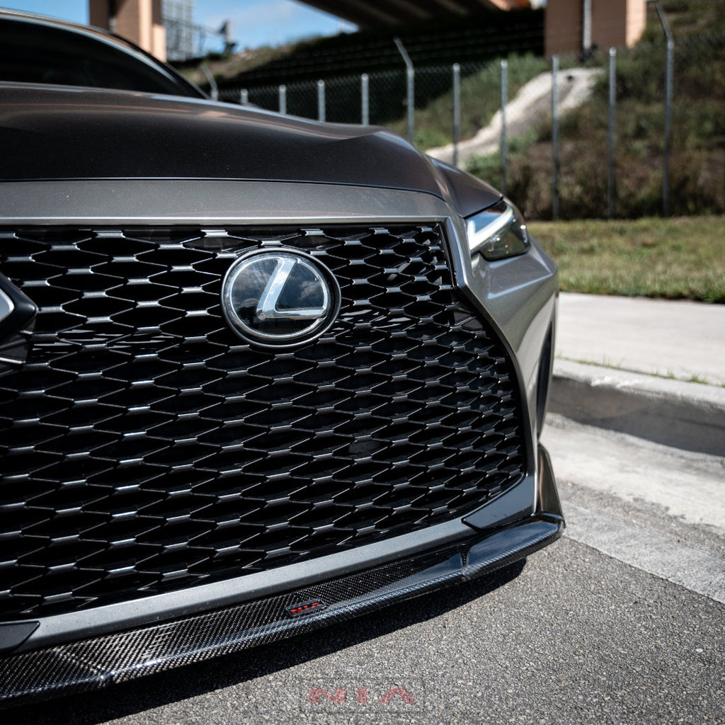 Lexus IS Base Model NIA Front Splitter Lip body kit 2021-2025 in ABS or Carbon Fiber