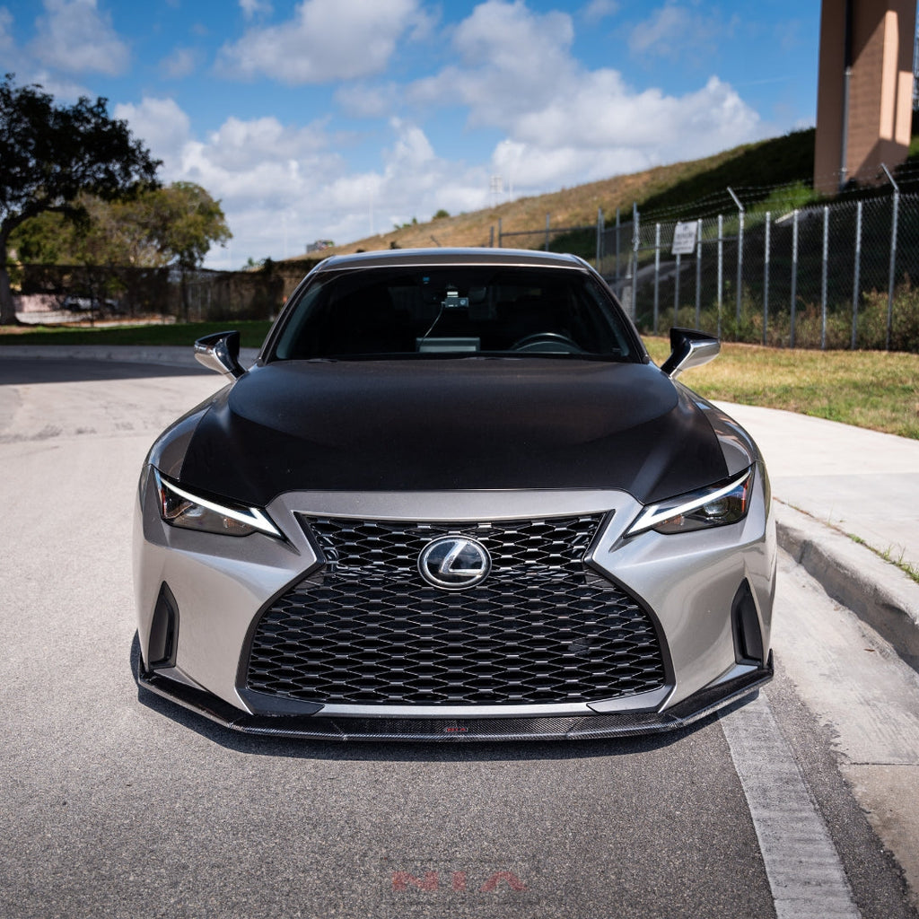 Lexus IS Base Model NIA Front Splitter Lip body kit 2021-2025 in ABS or Carbon Fiber