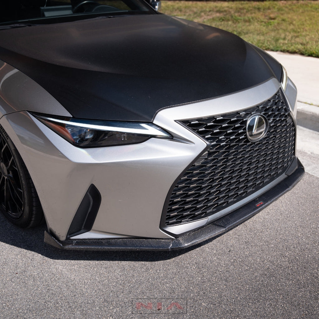 Lexus IS Base Model NIA Front Splitter Lip body kit 2021-2025 in ABS or Carbon Fiber