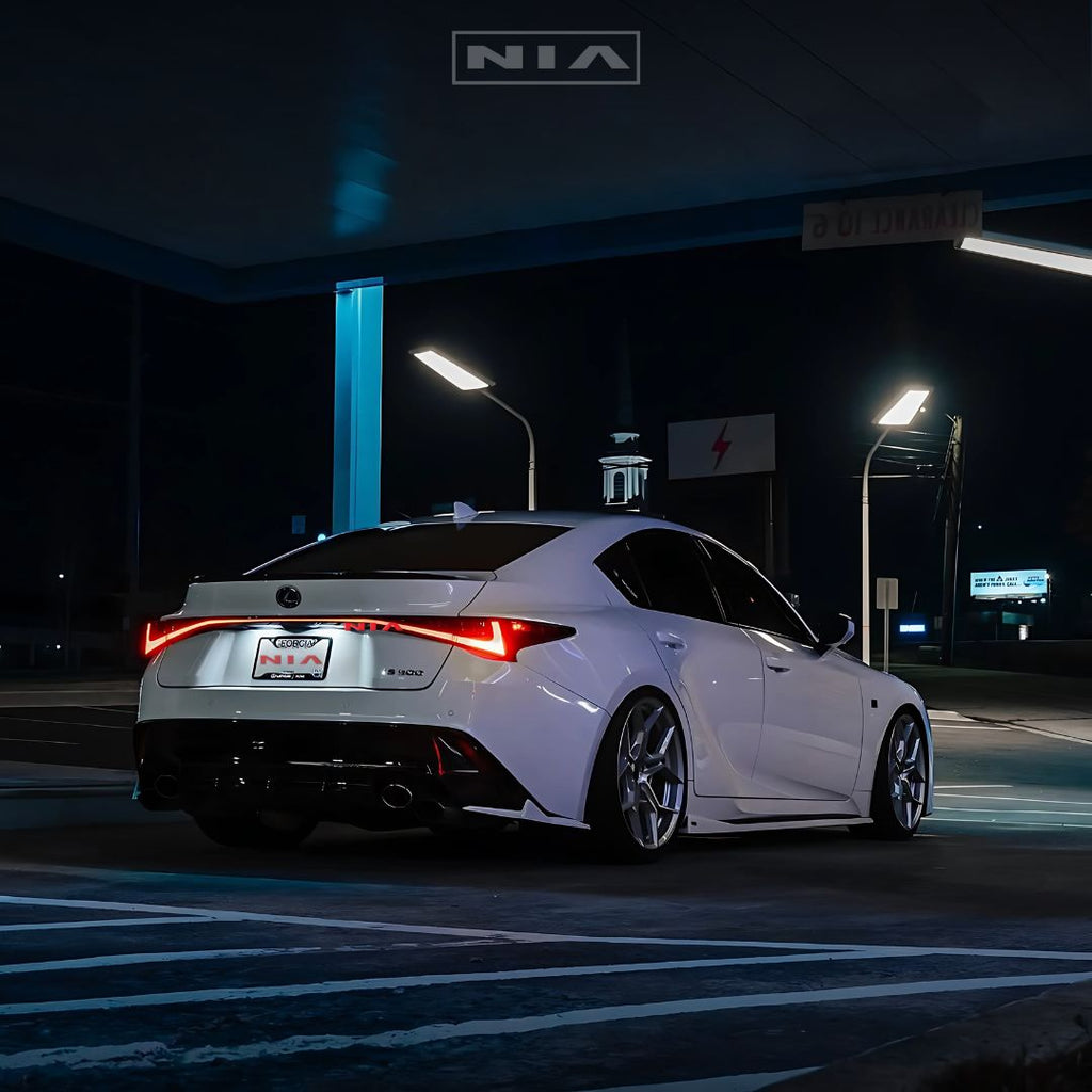 Lexus IS 500 NIA Rear Lip Spats bodykit  2022-2025 in ABS and Carbon Fiber