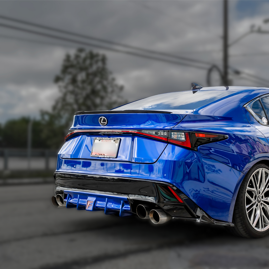Lexus IS 500 NIA rear lip bumper extension Diffuser bodykit 2022-2025 in ABS or Carbon Fiber