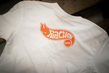 Load image into Gallery viewer, "RIACTION HOT WHEELS" TEE (White) Coilovers - Riaction Performance Shocks