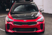 Load image into Gallery viewer, Kia Stinger with our ARK S-FX Carbon Fiber Hood installed on a Kia Stinger