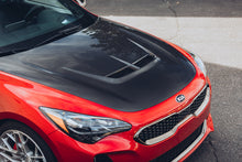 Load image into Gallery viewer, Look at our S-FX Carbon Fiber Hood installed for Kia Stinger