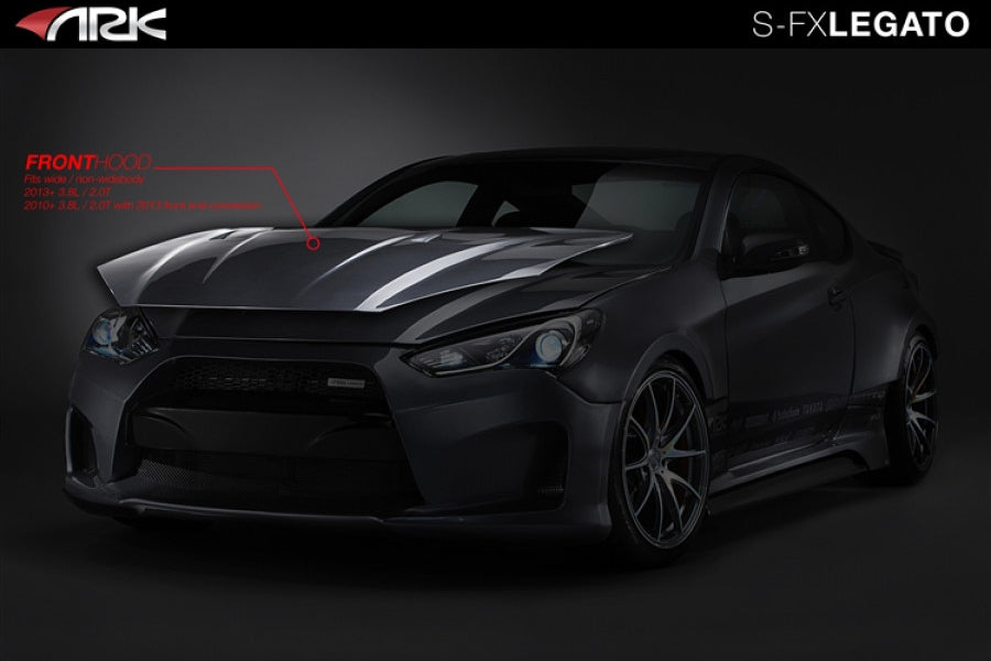 2013-2016 Hyundai Genesis Coupe Legato Fiberglass Hood - ARK Performance