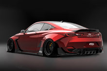 Load image into Gallery viewer, Q60 Coupe with ARK Legato Over Fenders, Carbon Fiber Spoiler, Carbon Fiber Side Skirts, Carbon Fiber front lip, Carbon Fiber rear diffuser