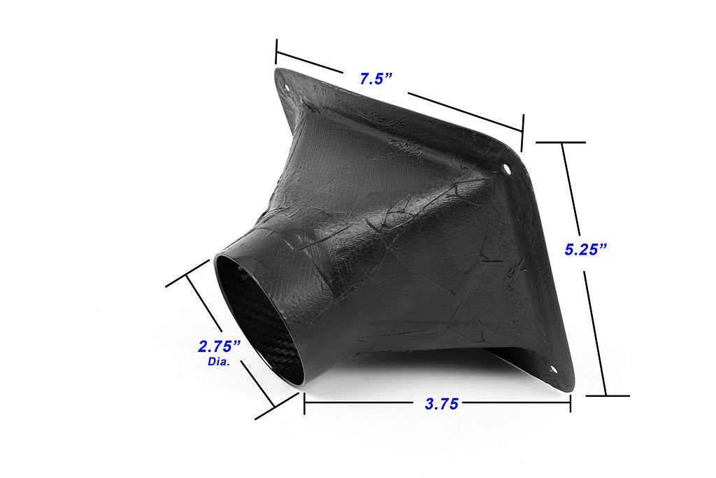 Universal Fitment 7.5" X 5.18" Air Inlet Duct w/ Flange                      Universal Fitment 7.5" X 5.18" Air Inlet Duct w/ Flange