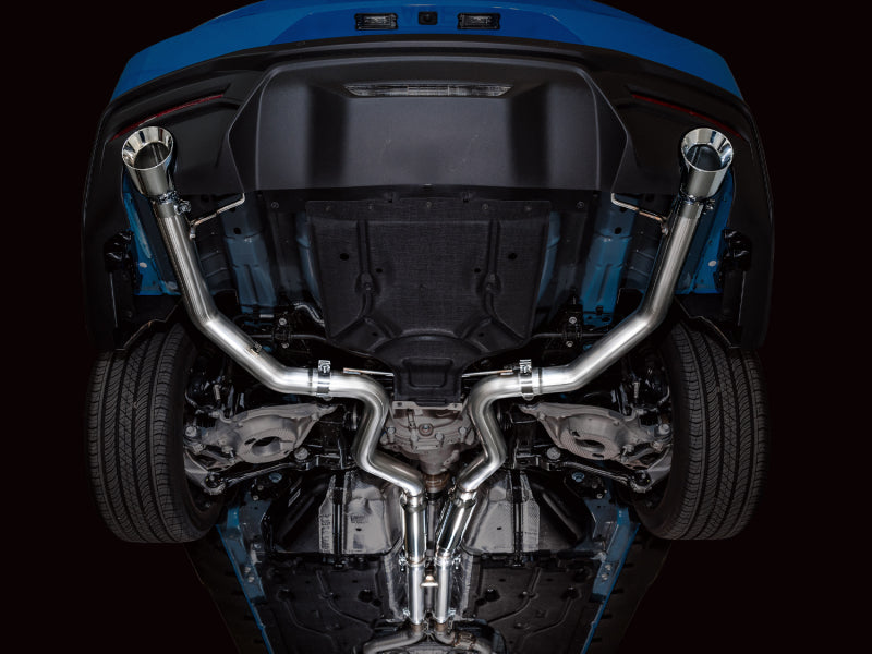 AWE 2024 Ford Mustang GT Fastback S650 RWD Track Edition Cat-Back Exhaust w/ Dual Chrome Silver Tips