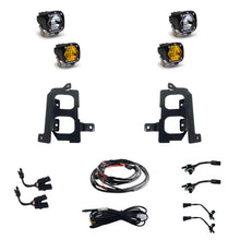 Load image into Gallery viewer, Baja Designs 19-22 GMC 1500 S1 Fog Pocket Mount Kit Clear Spot / Clear Wide Cornering