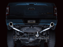 Load image into Gallery viewer, AWE Tuning 2021+ Ford F150 Tremor w/ Bumper Cutouts 0FG Non-Resonated Cat-Back w/ Chrome Silver Tips