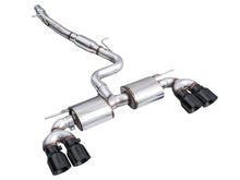 Load image into Gallery viewer, AWE Tuning MK8 Volkswagen Golf R 3in Touring Edition Quad Exhaust - Diamond Black Tips