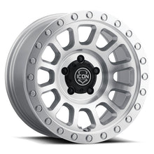 Load image into Gallery viewer, ICON Hulse 18x9 6x135 6mm Offset 5.25in BS Silver Machined