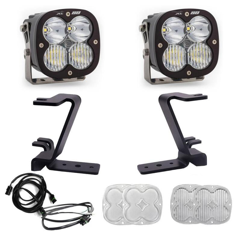 Baja Designs 2023+ Ford F250/F350 Super Duty XL80 Drive/Combo A-Pillar Kit - White