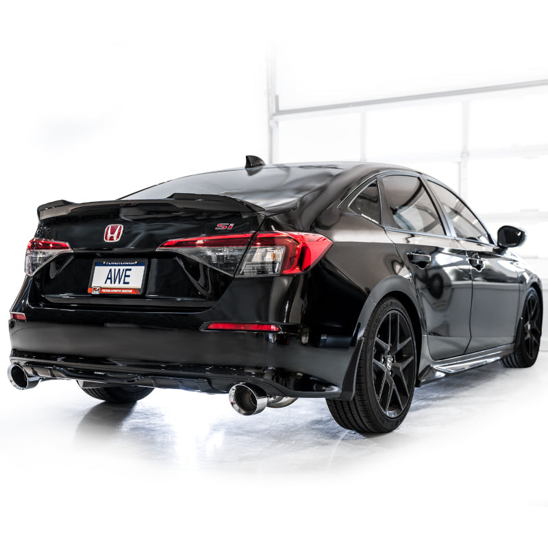AWE Tuning 22+ Honda Civic Si/Acura Integra Track Edition Cat-Back Exhaust - Dual Chrome Silver Tips