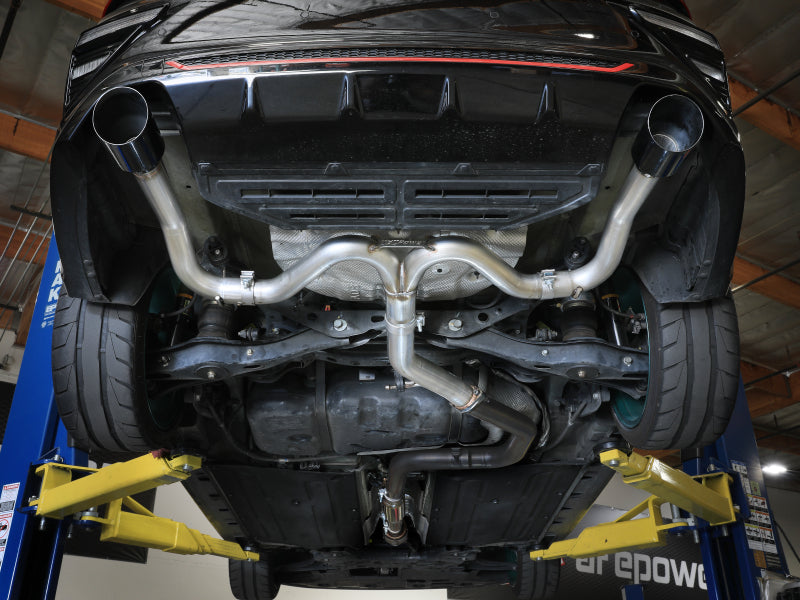 aFe 20-21 Kia Forte GT 1.6L 3in-2.5in 304 Stainless Steel Axle-Back Exhaust w/ Black Tips