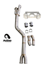 Load image into Gallery viewer, Active Autowerke G80/G82 M3/M4 Signature single mid-pipe with G-brace and $90 fixed price shipping in lower 48 states