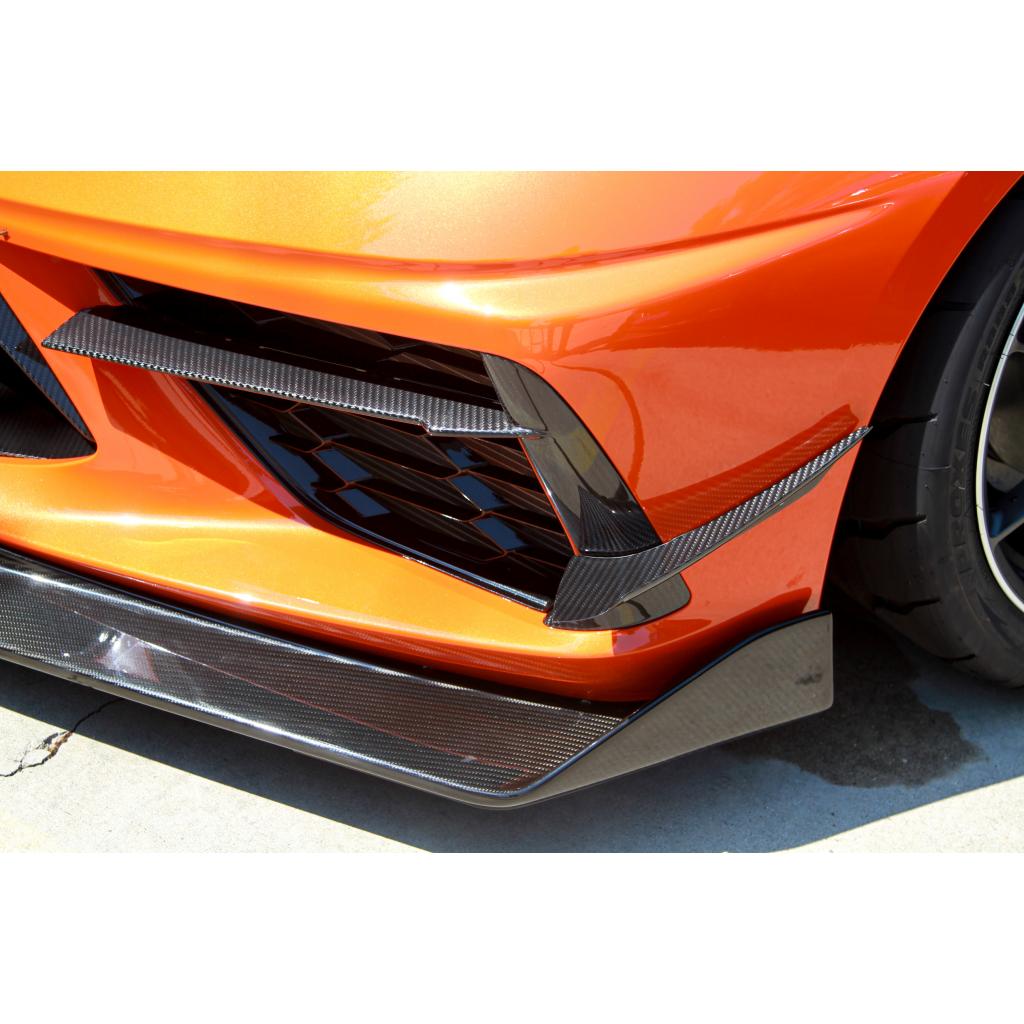 Chevrolet Corvette C8 Front Bumper Canards 2020-2023                      Chevrolet Corvette C8 Front Bumper Canards 2020-2023