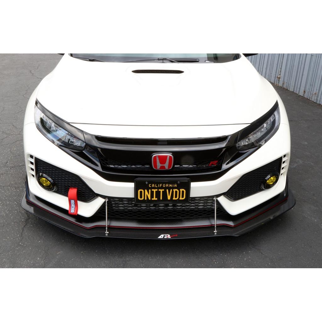 Honda FK8 Civic Type R with OEM Lip Front Wind Splitter 2017-2021                      Honda FK8 Civic Type R with OEM Lip Front Wind Splitter 2017-2021