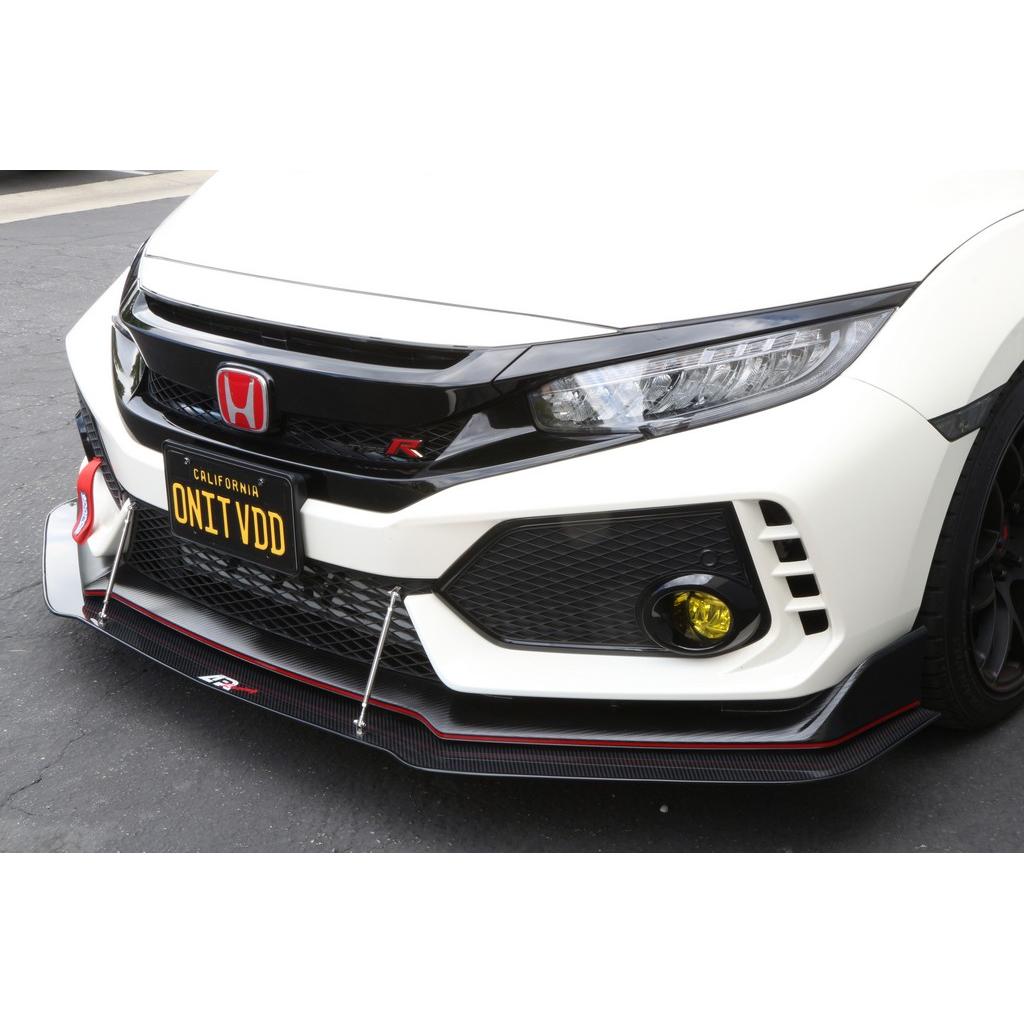 Honda FK8 Civic Type R with OEM Lip Front Wind Splitter 2017-2021                      Honda FK8 Civic Type R with OEM Lip Front Wind Splitter 2017-2021