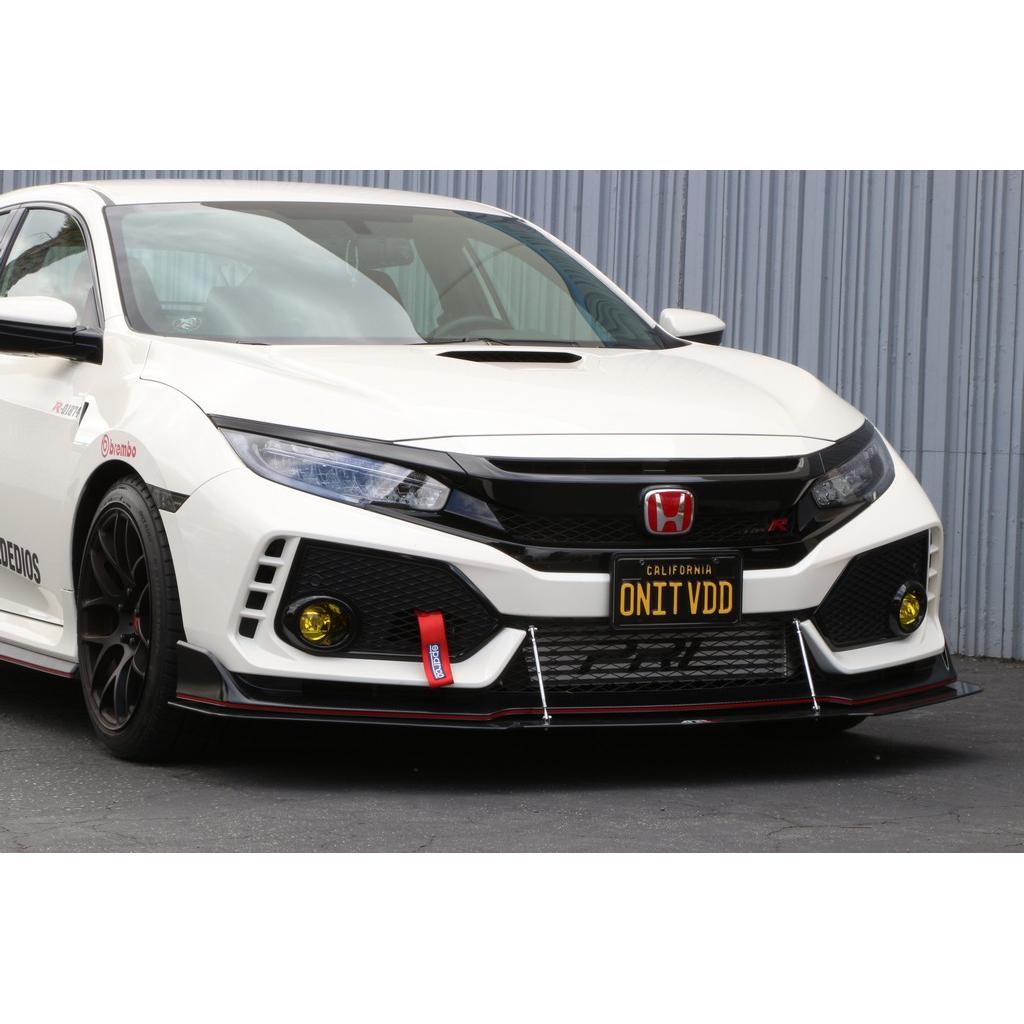 Honda FK8 Civic Type R with OEM Lip Front Wind Splitter 2017-2021                      Honda FK8 Civic Type R with OEM Lip Front Wind Splitter 2017-2021