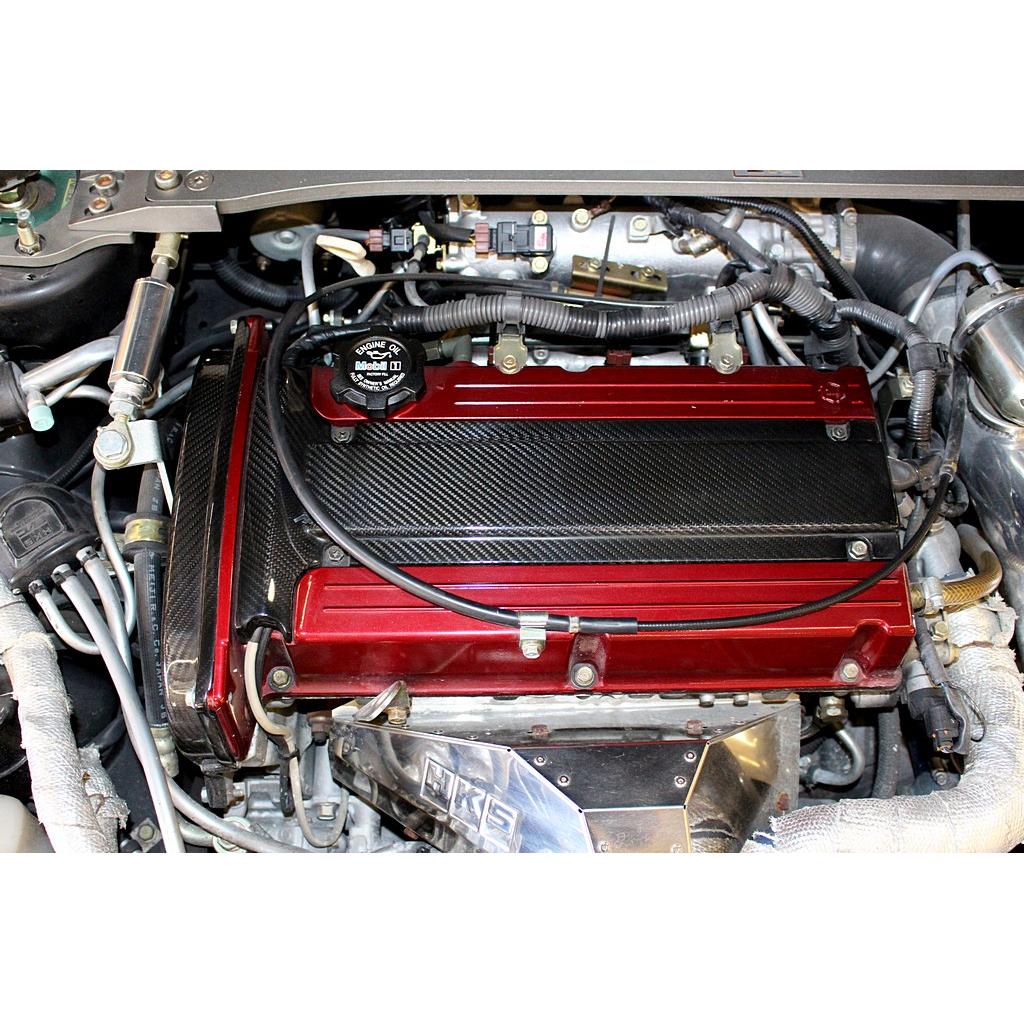 Mitsubishi Evolution 8 / 9 Carbon Fiber Cam Gear Cover 2003-2007                      Mitsubishi Evolution 8 / 9 Carbon Fiber Cam Gear Cover 2003-2007